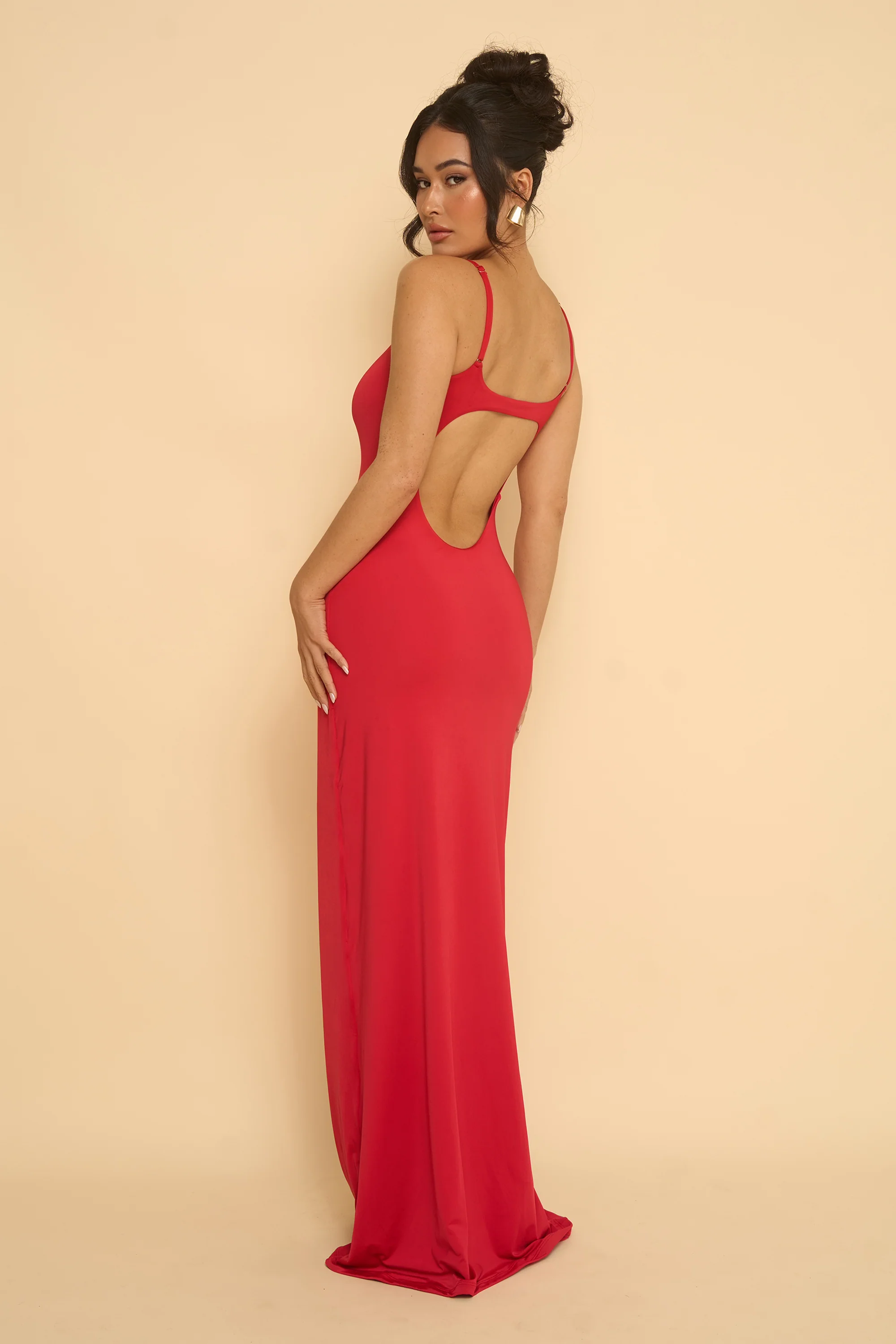 AZIRA DRESS-CRIMSON - Image 2