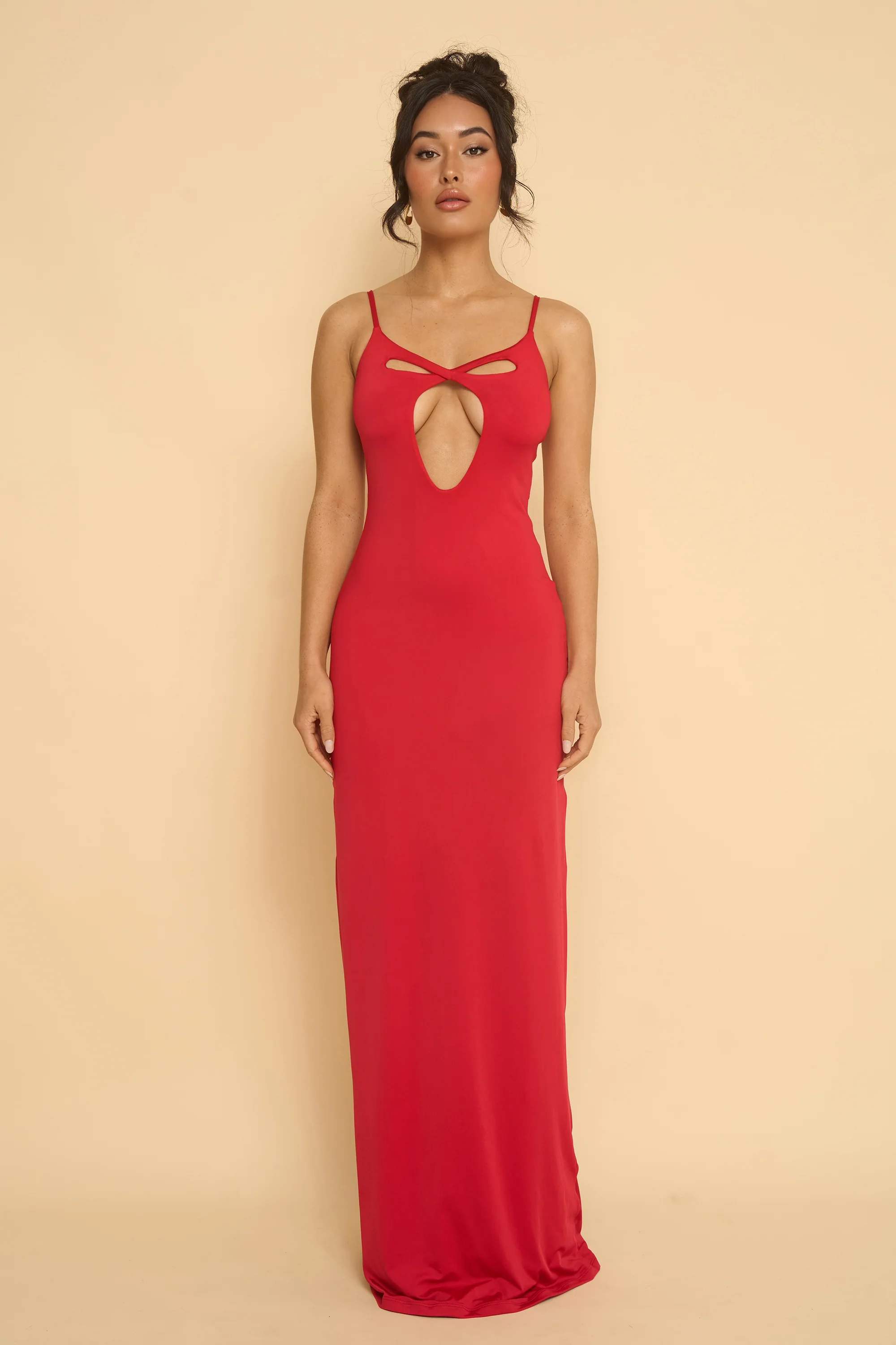 AZIRA DRESS-CRIMSON - Image 3
