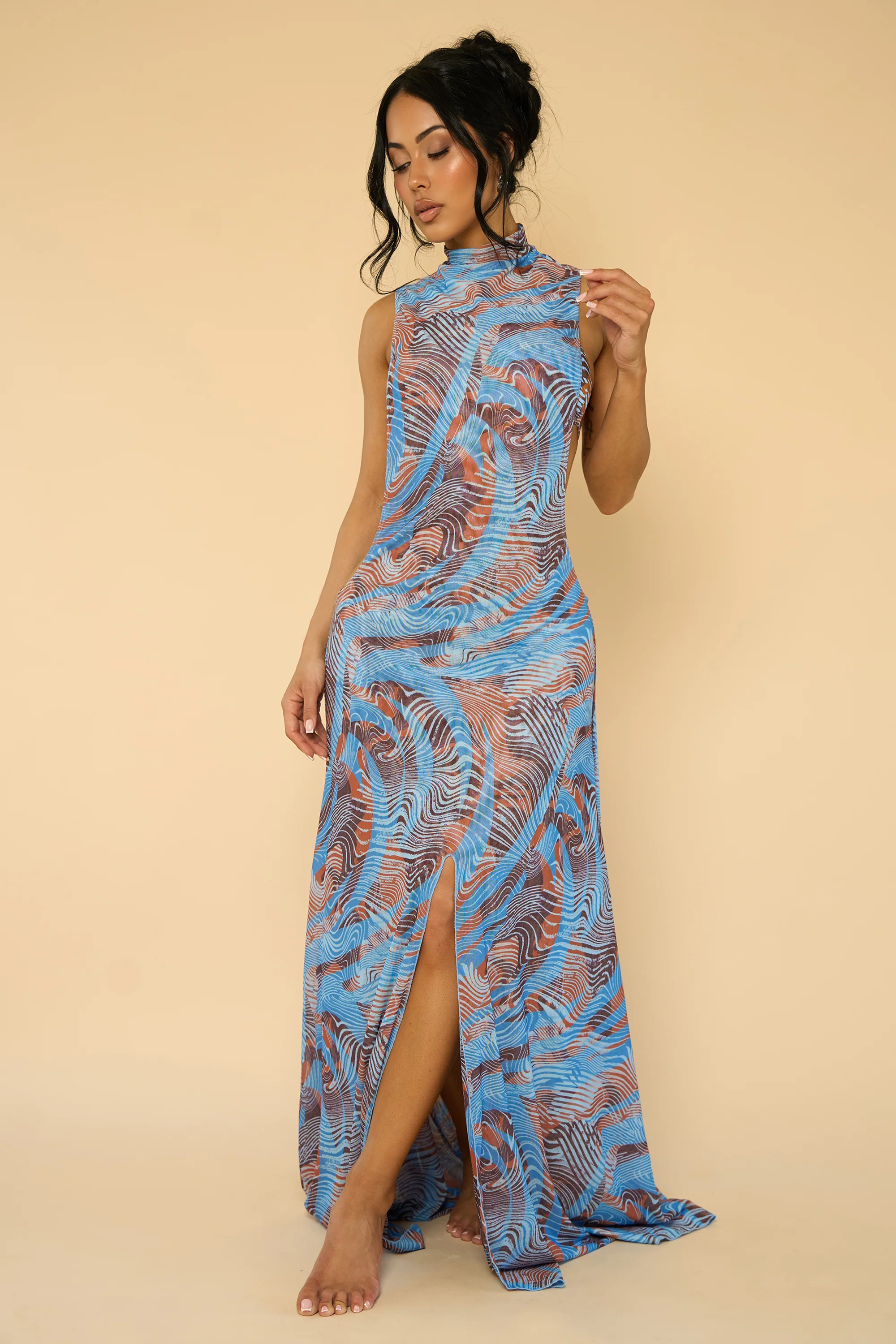 EVALISSE DRESS-BLUE - Image 3