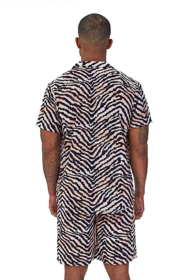 LAGUNA NIGHTS SHIRT-MULTICOLOR ZEBRA PRINT - Image 2