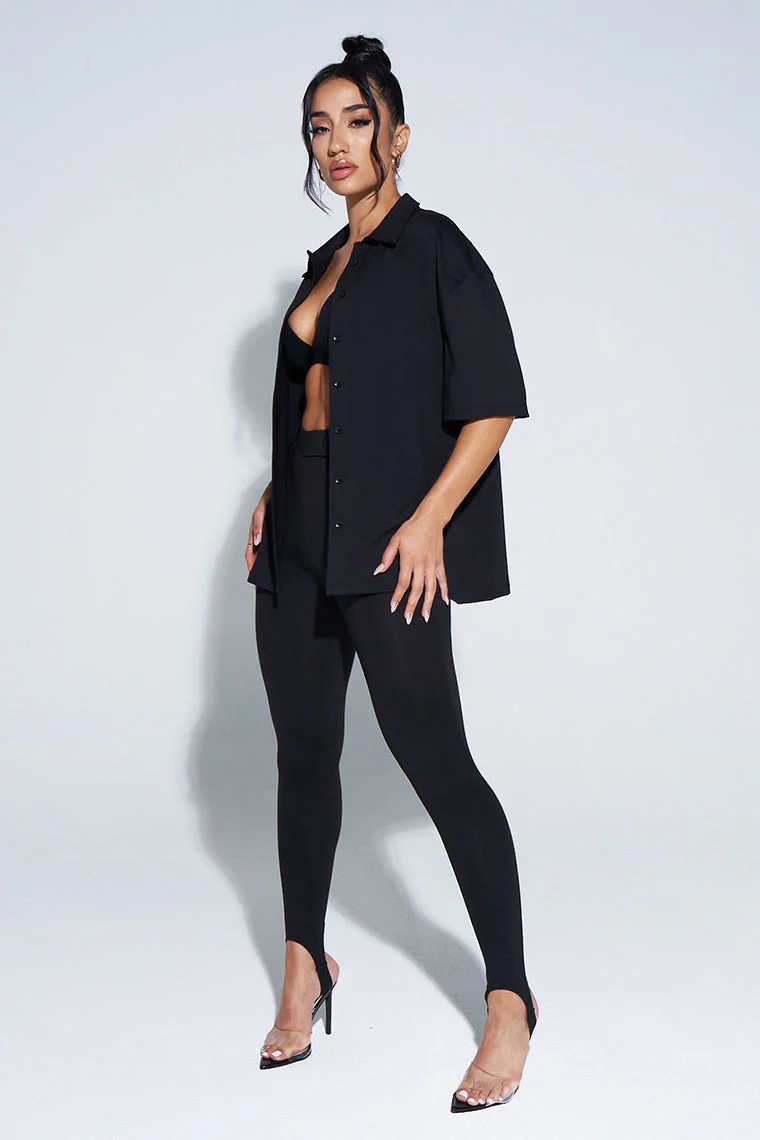 OVERSIZED OB SIGNATURE SHIRT-BLACK - Image 4
